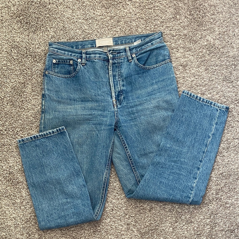 Everlane cheeky Straight Blue Jeans